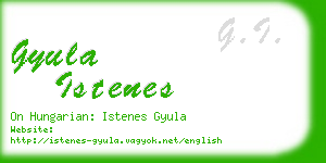 gyula istenes business card